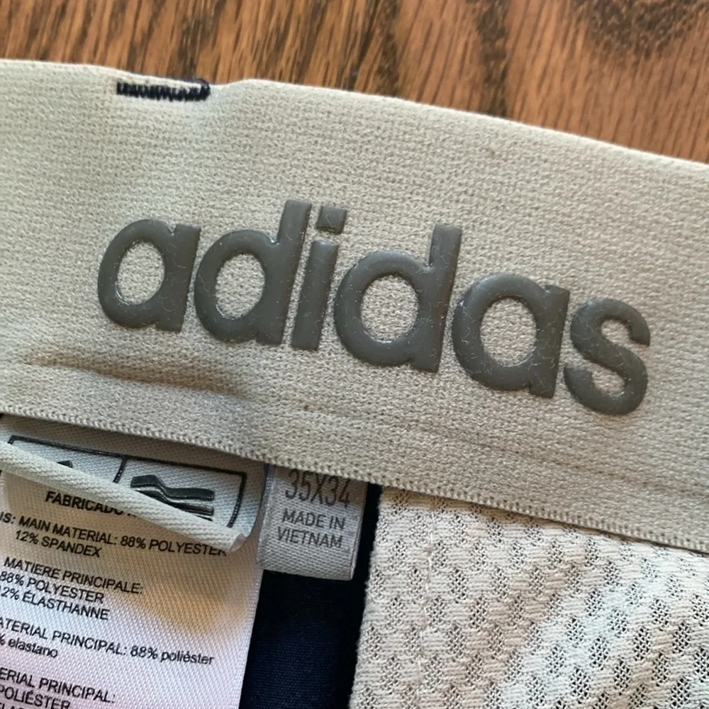 Adidas sz 35x34 navy blue pants